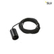 Fitu Pendelleuchte A60 Rund Schwarz 5m Kabel mit offenem Kabelende und E27 Sockel für LED Leuchtmittel.