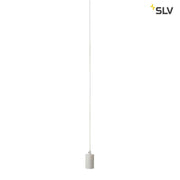 Fitu Pendelleuchte A60 Rund Weiß 5m Kabel, weiße FITU Pendelabhängung mit E27 Sockel für LED- und Energiesparleuchtmittel