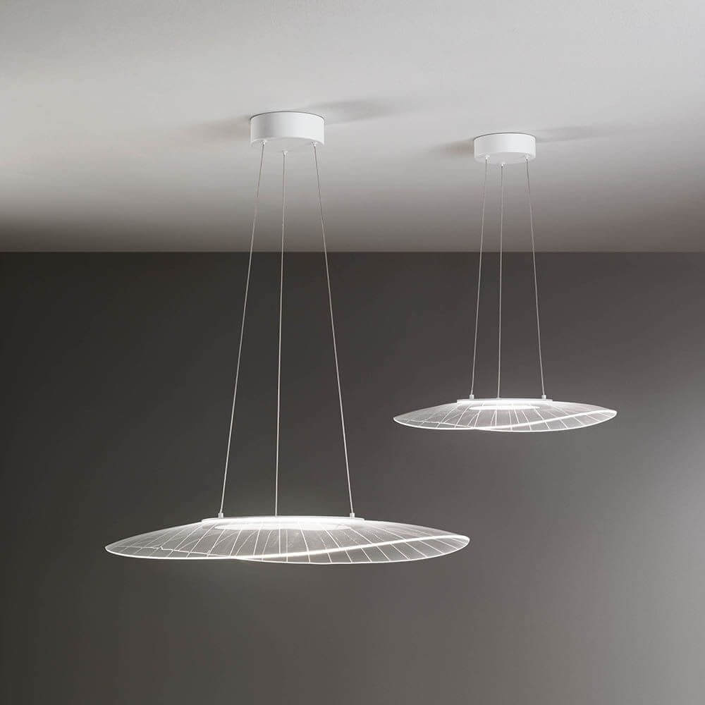 Lampada a ciondolo a led vela metallo