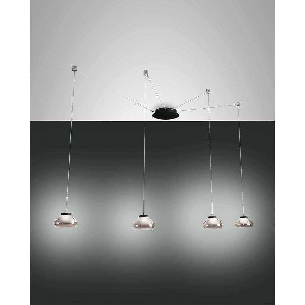 Arabella LED glass pendant lamp 4-flame