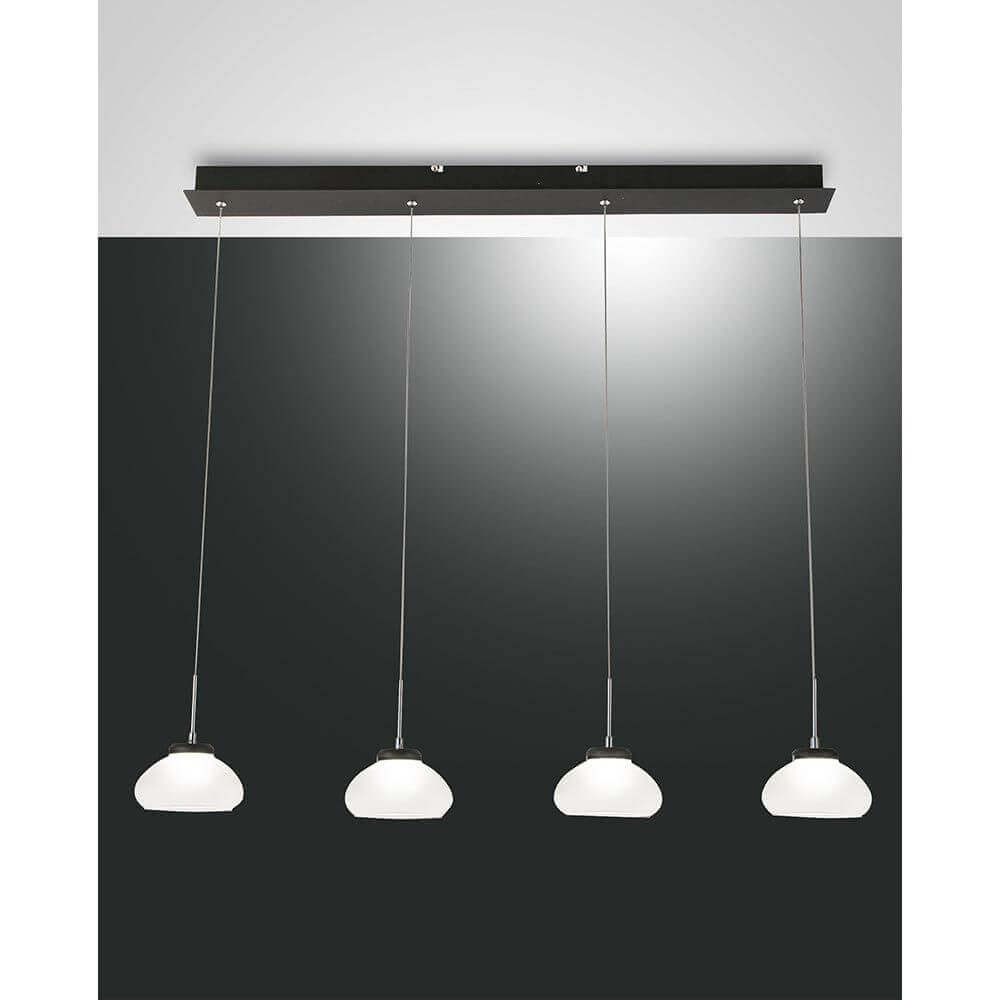 Lampada a ciondolo a LED Arabella a 4-flame vetro