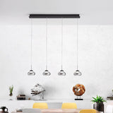 Arabella LED pendant lamp 4-flame glass