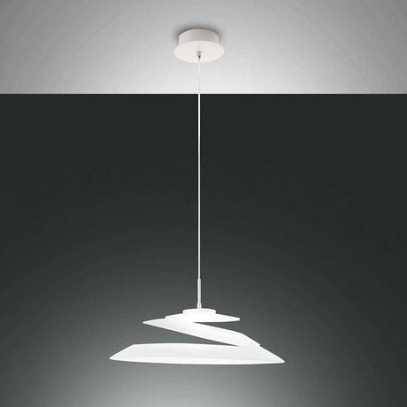 Suspension Arago LED Ø 53 cm au design moderne avec des formes géométriques flottantes.