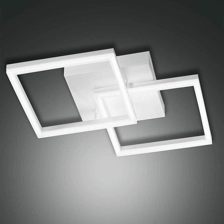Bard 3000k LED Deckenleuchte Weiß mit modernem Design und quadratischen Rahmen.