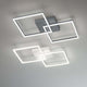 Bard LED Deckenleuchte 2 Quadrate Weiß mit modernem Design, dimmbar und inkl. Smartluce.