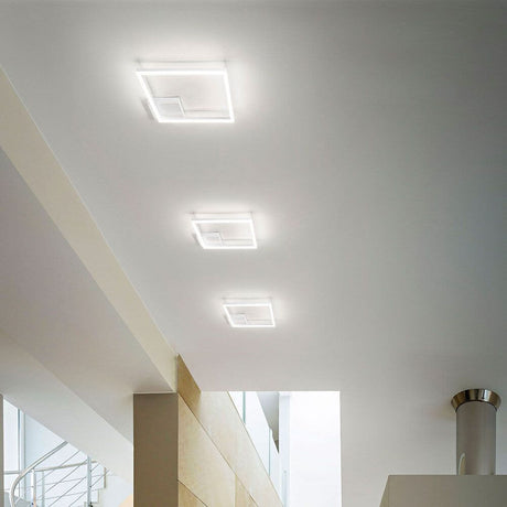 Bard LED Deckenleuchte Metall 42cm, stilvolle dimmbare Rahmenleuchte in modernem Design, ideal für jeden Raum.