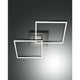 Bard LED Deckenleuchte Metall Anthrazit mit modernen, dimmbaren LED-Rahmen in stilvollem Design.