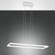 Bard LED suspension 4680 lm Blanc - luminaire suspendu moderne à la géométrie claire et au design filigrane.