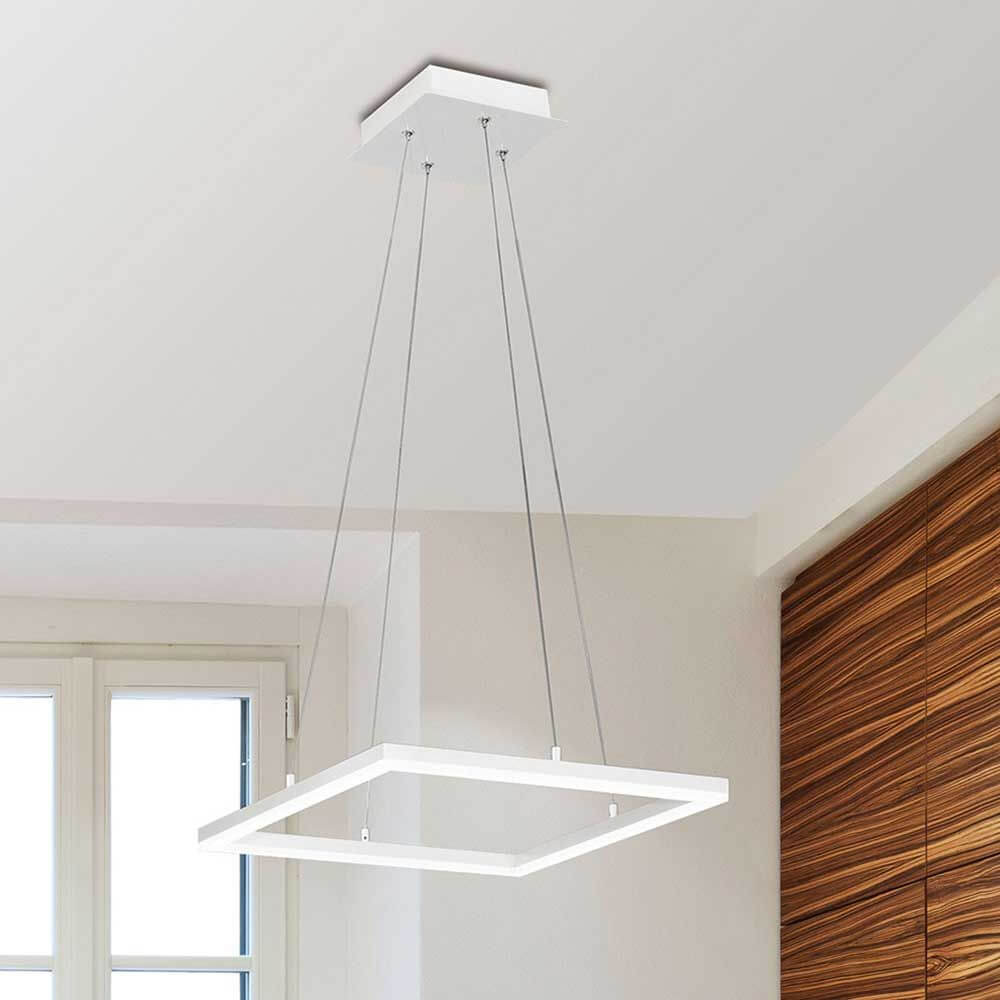 Hängelampe mit quadratischem Design, Bard LED Pendelleuchte Metall, modern und stilvoll für jedes Zimmer.