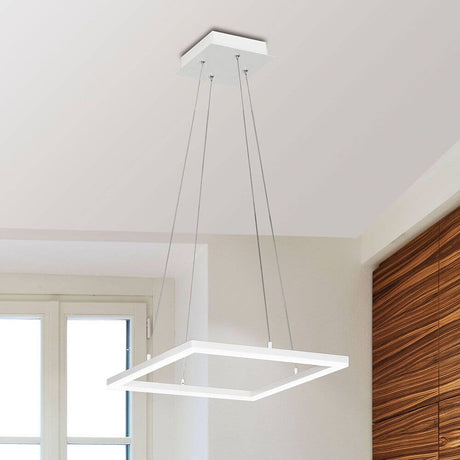 Bard LED Pendelleuchte Quadratisch, stilvolle dimmbare LED Rahmenleuchte, moderne Präsenz mit Smartluce.