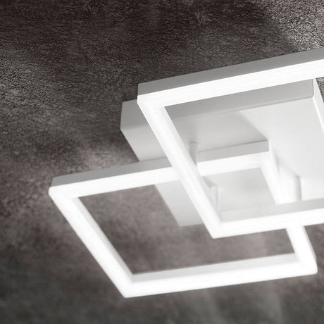 Bard LED Wand- & Deckenleuchte Metall, moderne dimmbare LED Rahmenleuchte mit Smartluce