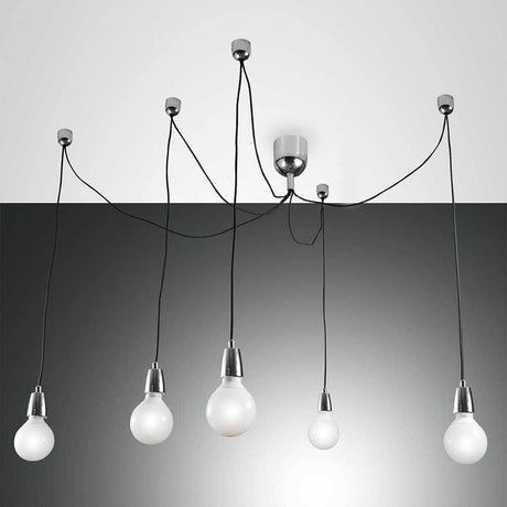 moderne Blog Pendellampe Metall mit mehreren lichtdurchlässigen Glühbirnen, ideal für stilvolle Innenräume