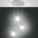 Bretagna Pendelleuchte 3-flammig mit eleganten glasöälen und modernen Design, ideal für stilvolle Wohnräume.