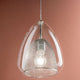 Britton Glas-Pendellampe mit Metall-Gitter in stilvollem Design mit verchromtem Gitter-Inlay.