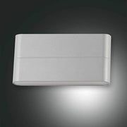 Casper LED Wandleuchte 2-flammig IP54 silber, moderne Wandlampe mit zwei Lichtaustritten