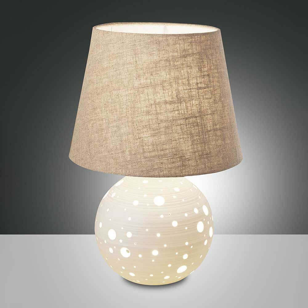 Candeeiro de mesa Corvara E27 branco