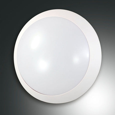 Plafonnier Wigton en blanc - élégant luminaire de plafond rond pour les espaces de vie modernes.