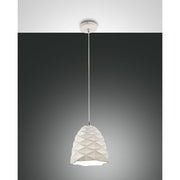 Duchessa Keramik-Pendelleuchte mit eleganter Licht-/Schattenwirkung in modernem Design.