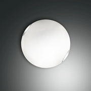 Plafonnier Fox en blanc, luminaire de plafond moderne, forme ronde, design haut de gamme, adapté à différents espaces.