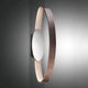 Gaby LED Wandlampe Metall in elegantem Design mit runder Spiegelfläche und metallischer Umrandung.