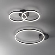 Giotto LED plafonnier noir – luminaire moderne à intensité variable avec LED interchangeable et design intemporel.