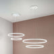 Giotto LED Hängeleuchte 2 Ringe, moderne dimmbare Leuchte mit zwei Ringen, dekorativ und elegant.