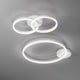 Moderne Giotto LED Wandleuchte Metall mit dimmbaren, runden Lichtringen und Smartluce Technologie.
