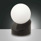 Lámpara de mesa Gravity LED de metal y cristal