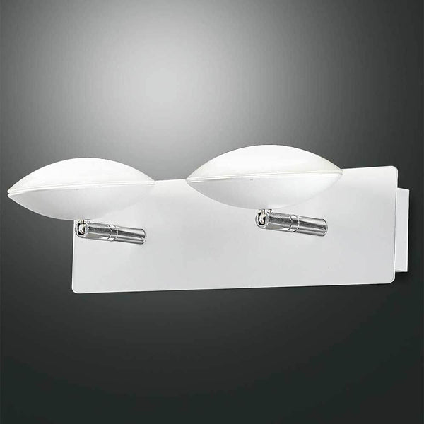 Hale LED Wandbeleuchtung Ø 12cm, 2-flammig, weiß, moderne Wandlampe mit zwei Leuchten