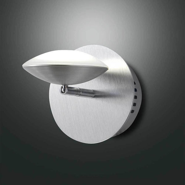 Hale LED Wandbeleuchtung Ø 12cm, 1-flammig, silber, moderne Wandlampe aus Metall