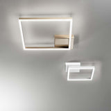 Moderne LED-Deckenleuchte Bard in Gold-Edelmatt und Weiß, ideal für Wohnräume und Esszimmer.