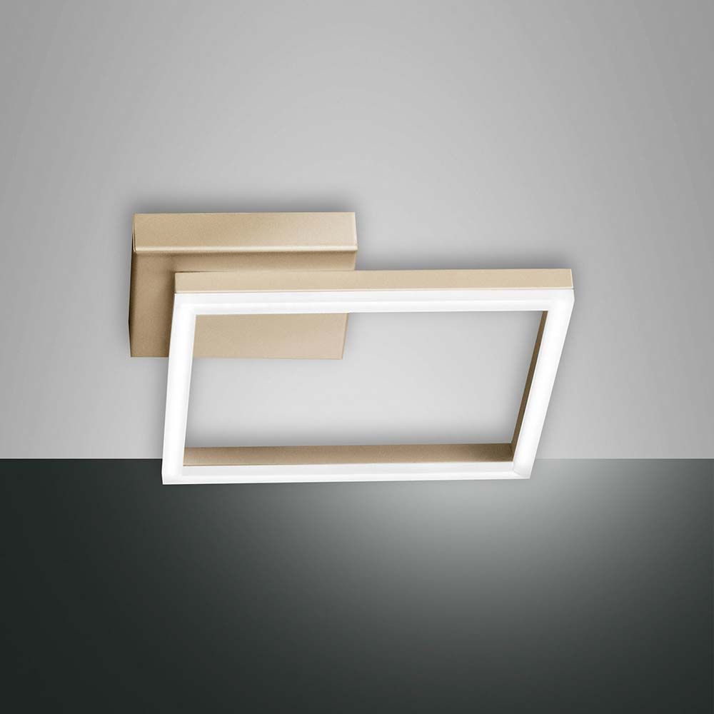LED Deckenlampe Bard in Gold-Edelmatt mit modernem Design für gleichmäßige Beleuchtung in Wohnräumen