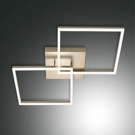 LED Deckenlampe Bard 5400lm Gold-Edelmatt, moderne Beleuchtung mit flachem Design und warmweißem Licht.