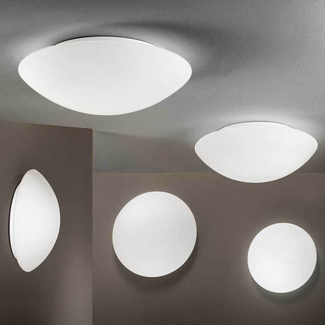 LED Ceiling light Pandora White mounted on the ceiling in various shapes.