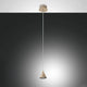 LED Pendelleuchte Delta Metall in modernem Design, mit einem eleganten, hängenden Metall-Lampenschirm.