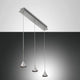 LED Pendelleuchte Delta Metall mit dreieckigen Lampenschirmen in modernem Design.
