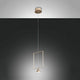 LED Pendelleuchte Sirio Eckig in modernem Design über düsterem Hintergrund.
