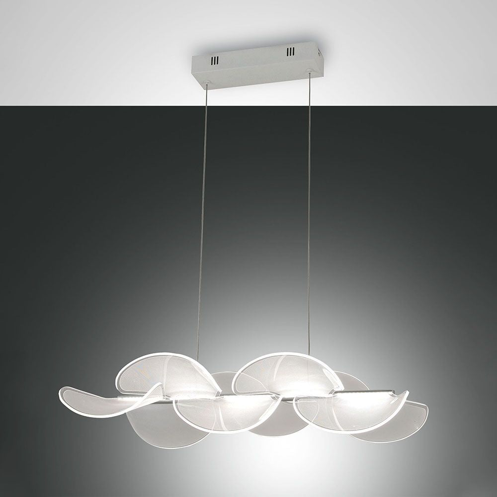 Lámpara colgante Sylvie LED en blanco