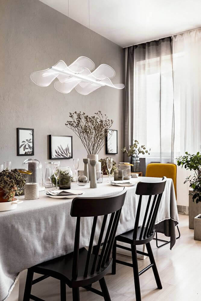 Lampada a ciondolo a LED Sylvie in bianco