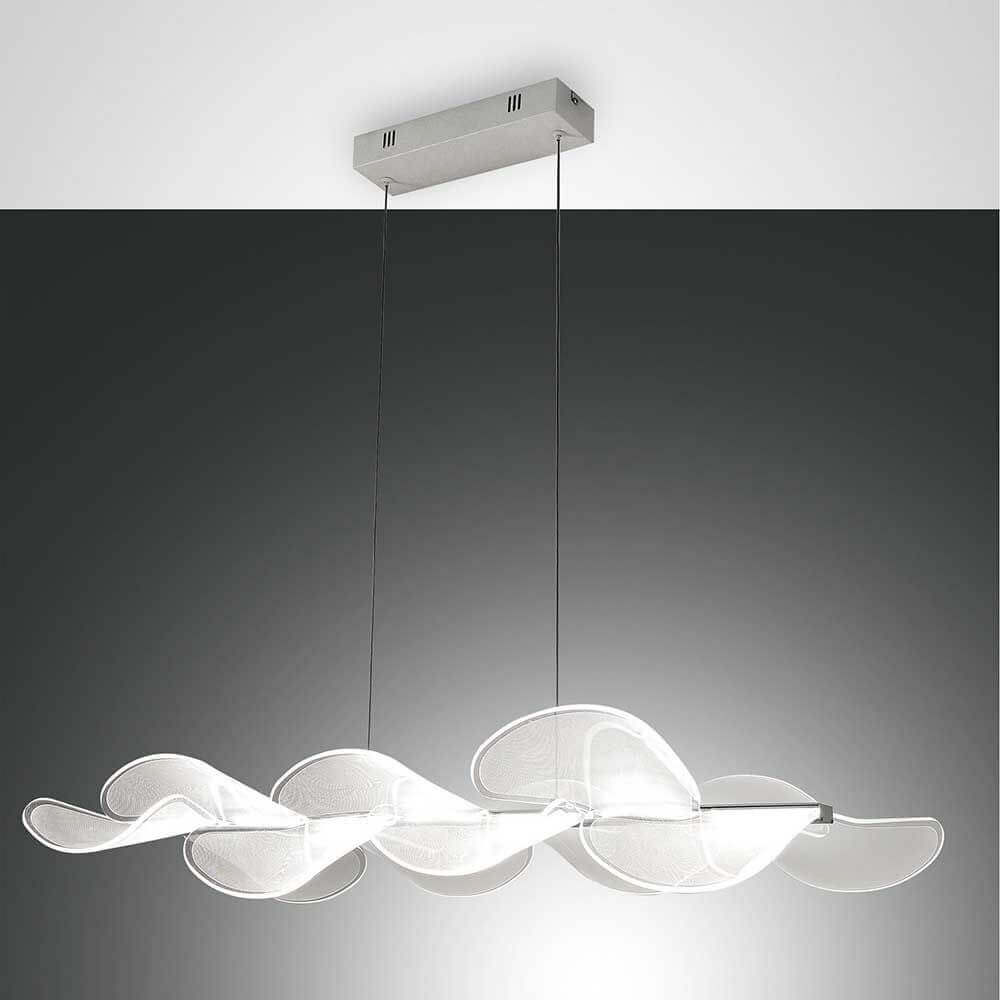 Lampada a ciondolo a LED Sylvie in bianco