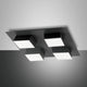LED Spot Lucas aus Metall - moderne Deckenleuchte mit quadratischen Lichtquellen in elegantem Design.