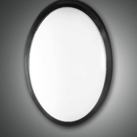 LED Wandleuchte Preston in Schwarz, oval, mit schwarzem Rahmen, elegant für Wandgestaltung.