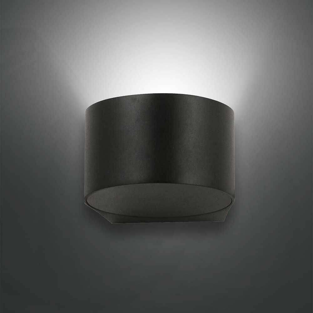 Lampada a parete a led lao ip65 nero