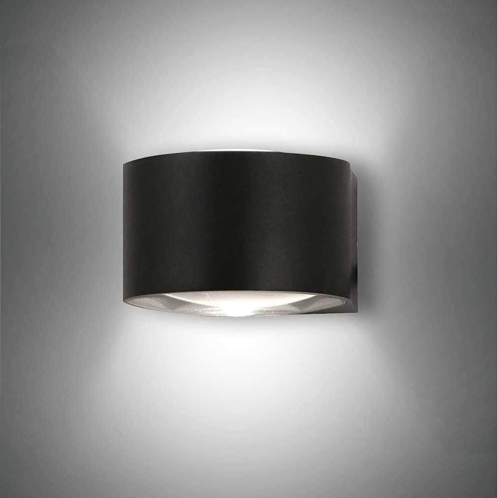 Lampada a parete a led lao ip65 nero
