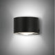 Lao LED Wandlampe IP65 Schwarz an einer Wand, moderne Wandlampe in elegantem Schwarz.
