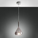 Lila extravagante Pendelleuchte aus Rauchglas, elegante Hängelampe in modernem Design mit Rauchglas.