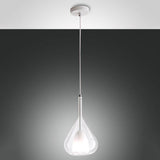 Lila moderne Glas-Pendelleuchte Transparent