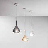 Lila moderne Glas-Pendelleuchte Transparent