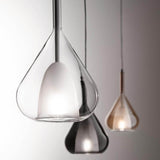 Lila moderne Glas-Pendelleuchte Transparent