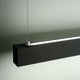 LED Hängelampe in Schwarz mit Ober- und Unterlicht, ideal für Homeoffice und blendfreies Licht.